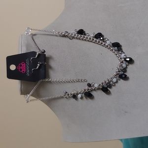Paparazzi Silver chain with multiple colored beads and matching earrings